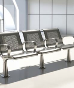 Three Seater Heavy Duty Steel Airport Bench