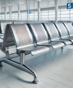 vintage airport bench