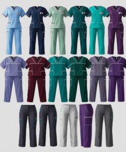 100% Cotton Reusable scrubs bottom blue large