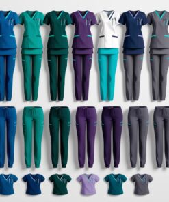100% Cotton Reusable scrubs bottom blue