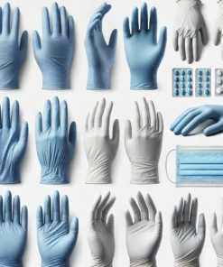 blue surgical gloves