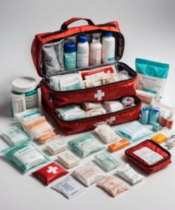 Regulation 7 First Aid Kit in Black Grab Bag With Back Straps (5-50 persons) by Firstaider