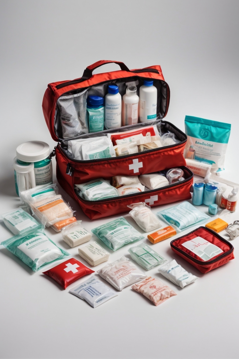Regulation 7 First Aid Kit in Black Grab Bag With Back Straps (5-50 persons) by Firstaider