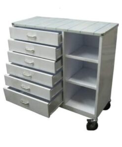 Anaesthetic Trolley 6 Drawers 3 Shelves - S/Steel top