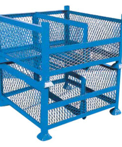 Stackable Cut-Away Steel Cage - Blue - 476Kg - STACKCAGE2
