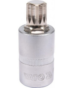 Spline Bit Socket - Chrome Vanadium - 1/2" Connector - Standard Length - M14 x 50mm - YT-04345