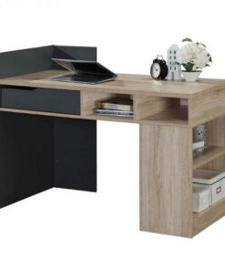 Office Desk - Ohio - 90 x 60 x 120 cm - Sanremo Oak and Dark Grey - CST 1100