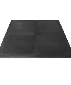 Chair Mat Kit - 4 Tiles and 8 Edges - 100 x 100 x 0.6cm - Black - LGTE010001