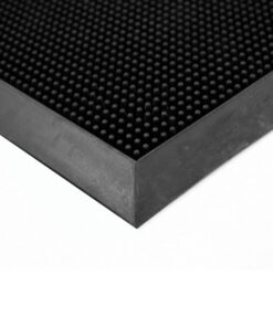 Rubber Doormat - Fingertip Dirt Scraping Entrance Mat - 150 x 90 x 1.1 cm - Black - FT010006