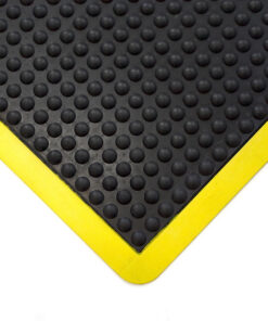 Rubber Mat - Bubblemat Anti-Fatigue - 120 x 90 x 1.4 cm - Black and Yellow - BF010702