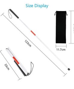 Mobility Folding White Cane for Vision Impaired and Blind People 123cm 4-sections