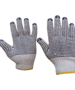 String Knit Gloves PVC Dots Double Sided Labour Protection – 50s