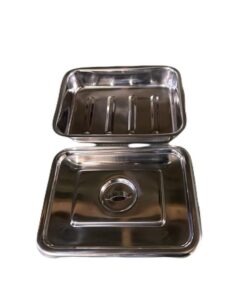 stainless steel tray with lid 30x20