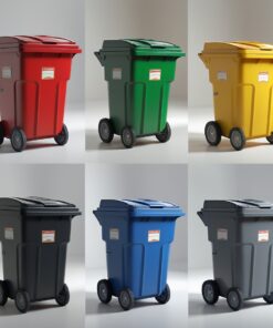240 liter green wheelie bin