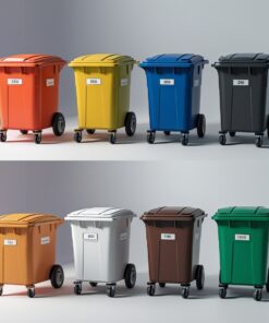 550 liter brown wheelie bin