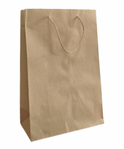A3 Brown Kraft 120GSM paper carrier bag with cord handle
