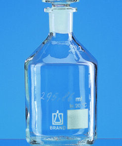 Oxygen flask, Winkler, soda-lime glass 250-300 ml, with glass stopper NS 19/26