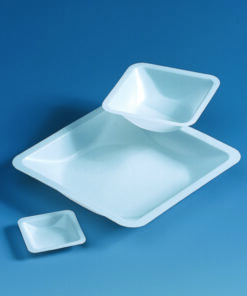Weighing dishes 100 ml, PS square shape, 84x84x24mm pack of 500