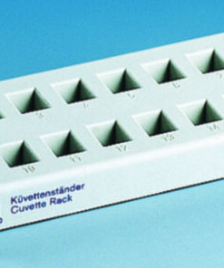 Cuvet stand, PP, grey PLASTIBRAND, 16 places, 210x70x38 mm