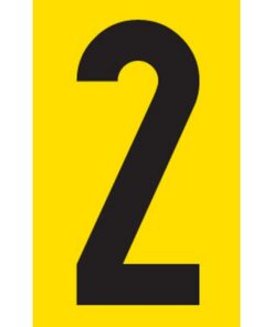 Adhesive Signs - No. 2 - Black-Yellow - 55 x 90mm - SIGNA55-2