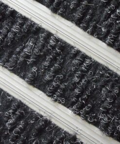 Heavy Duty Mat System - Dm Aluminium Linking Joints - Berber Point Insert - 3mm Foam Backing - 12mm High - per m2 - Charcoal - DMA010001