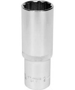Bi-hex Deep Socket - 12 Point - Chrome Vanadium - 1/2" Connector - 76mm Length - 21mm - YT-12943