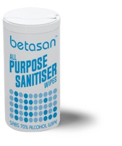 Wet Wipes - Betasan - 70% Alcohol - 80 Sheets per Pack - Pack of 20 - Pack of 20 - WR_26