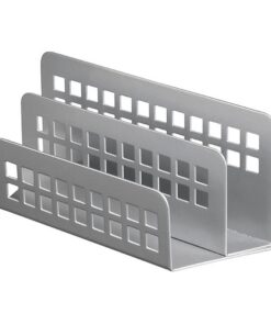 Letter Holder - Square Punch Steel Range - Metal - 7 x 20 x 8.5 cm - Silver - 428SI