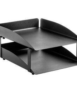 Letter Tray - Double - Modern Steel Range - Metal - 35 x 25 x 6.5 cm - Colour Options - 402BL