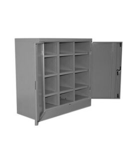 Pigeon Hole Cabinet with Doors - Steel - 12 Compartment - 90 x 90 x 45 cm - PH003-grey