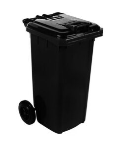 120L Wheelie Bin - Recycled Plastic - 2 Wheel - Black