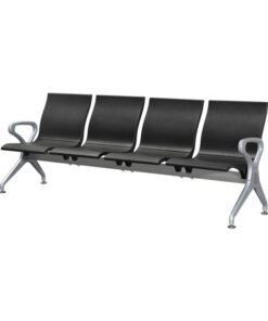Airport Bench - Public Seating - Polyurethane - Indoor Use - Flat Packed - Four Seater - 237 x 67 x 87 cm