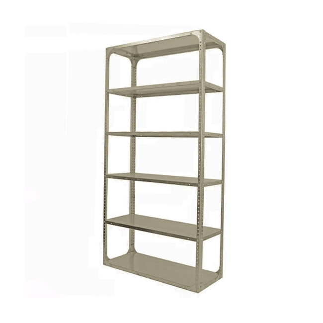Bolted Shelving Steel Bay 6 Shelves - Uni-Angle - Six Shelf Kit - Painted - 243.8 x 91.4 x 76.2 cm