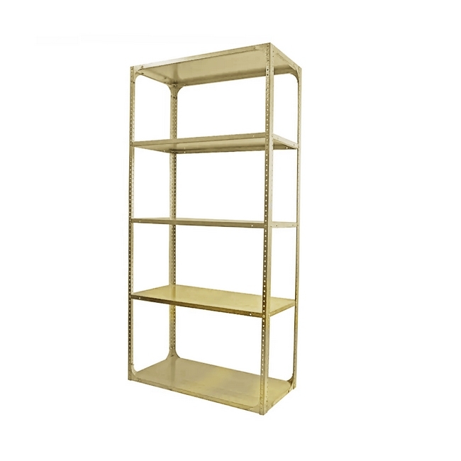 Bolted Shelving Steel Bay 5 Shelves - Uni-Angle - Five Shelf Kit - Painted - 182.9 x 91.4 x 91.4 cm