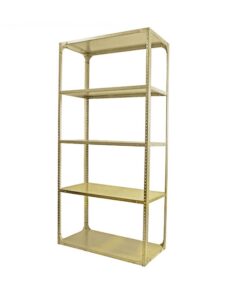 Bolted Shelving Steel Bay 5 Shelves - Uni-Angle - Five Shelf Kit - Painted - 182.9 x 91.4 x 38.1 cm