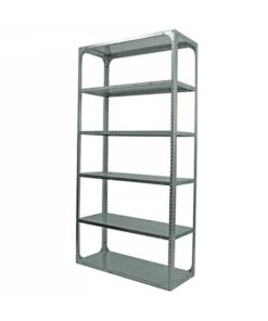 Bolted Shelving Steel Bay 6 Shelves - Uni-Angle - Six Shelf Kit - Galvanised - 335.3 x 91.4 x 30.5 cm
