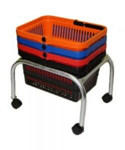 Jumbo Shopping Basket Stand - Mobile - Steel