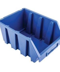 Matlock Plastic Storage Bin - Wall Mountable & Stackable - Label Holder - 17 x 24 x 12.6 cm - Blue