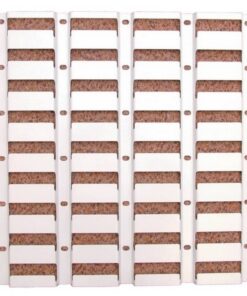 Matlock Louvre Panel Bin Rack - Steel - Grey - 18.2 x 43.6 cm