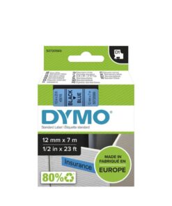 Dymo D1-Tape, 12mm x 7m Black on Blue