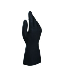 Gloves Alto 260 size 8, natural latex, black, velourised, pair