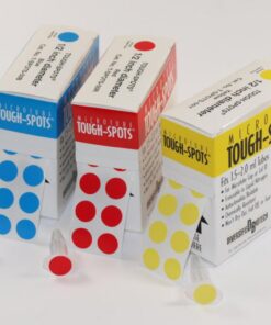 Heathrow Scientific Tough Spots PVC Round Ø 13 mm, White, Pack of 1000 Roll