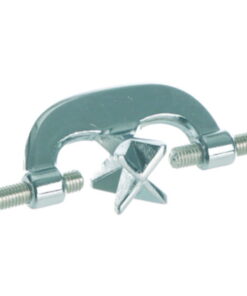 BOCHEM Double Cross Bosshead 16.5 mm, with Thumb Screw, Angle 90° + 180°, Aluminium