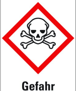 Kroschke Hazardous Material Symbols, Danger Acute Toxicity, 37 × 52 mm, Pack of 6