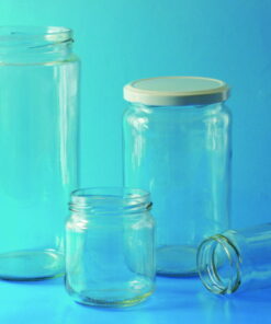 LLG Wide Neck Jar 212mL with Twist-Off Thread Opening 63mm, Pack of 12