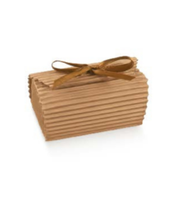 Favour Box – Brown Ribbed Kraft 95 x 65 x 40mm