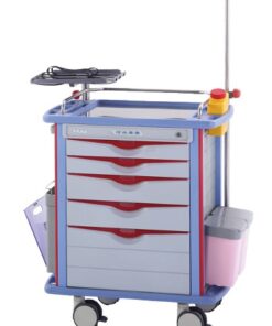 Emergency Drug Trolley 5 Drawers F-46