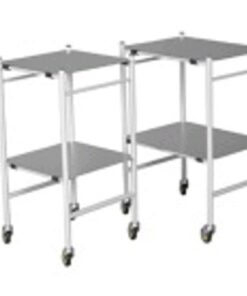 INSTRUMENT TROLLEY MEDIUM (2 stainless steel shelves) SC-C10