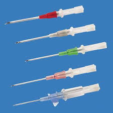 Alternative view of IV Catheter 18G with Injection port and wings – 100s